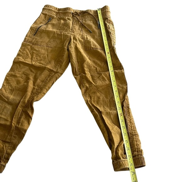 Athleta Cabo Linen Jogger Pants | Golden Mustard | Size 2P Petite linen women’s - Picture 5 of 11